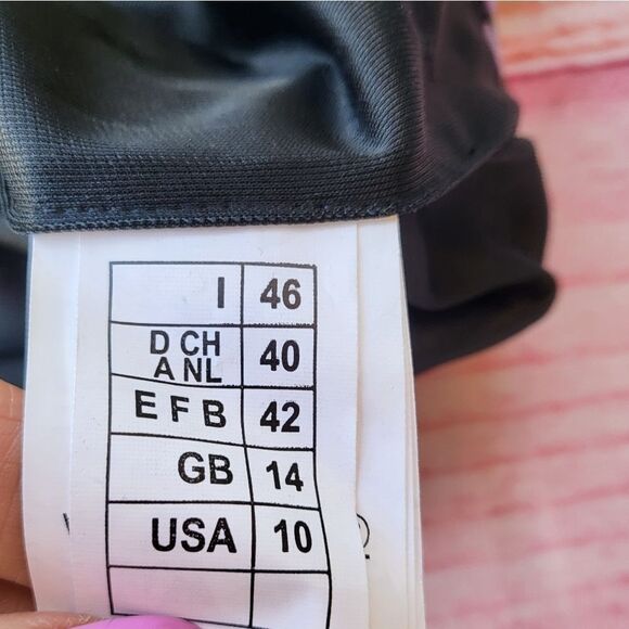 M Missoni Purple Geometric Print Jersey Knit‎ Retro Mini Shift Dress 10US - Picture 7 of 8